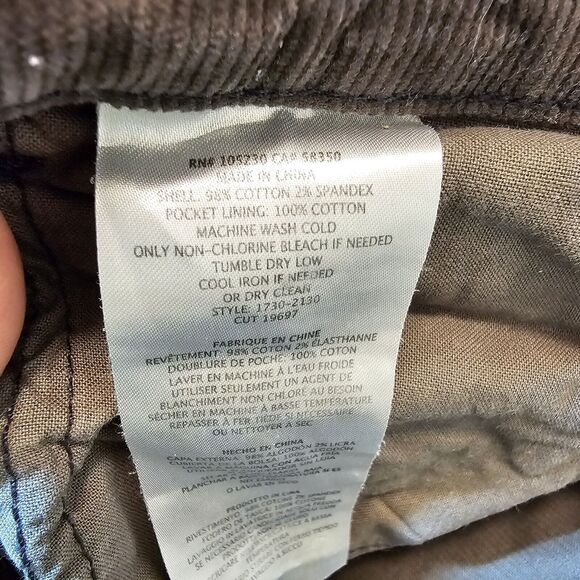 Current/Elliott Corduroy The Kick Jean Cropped in Washed Black Frayed Hem Sz 27 - Picture 11 of 12